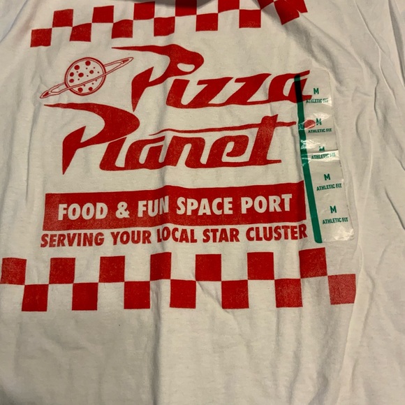 Disney Other - Disney Pizza Planet Red and White Tee